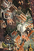 Bangkok Wat Pho, mural paintings of the ubosot. 